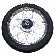 Колесо заднее в сборе на мотоцикл Минск D4 125 (с небольшим дефектом)