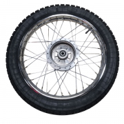 Колесо заднее в сборе на мотоцикл Минск D4 125 (с небольшим дефектом)