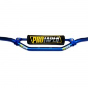 Руль алюминиевый 22мм #1 (с перекладиной и синей защитой) на мотоцикл