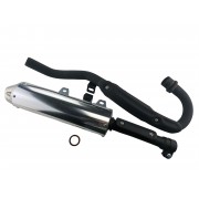 Глушитель, труба выхлопная (прямоток) на мотоцикл Минск X250 (уплотнительное кольцо в комплекте)